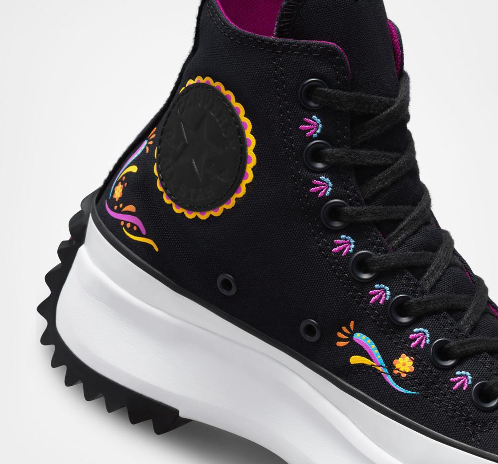 Black / Active Fuchsia / Amarillo Men's Converse Run Star Hike D%C3%Ada De Muertos Unisex High Top Platform Shoes  India |  MPEH-36791