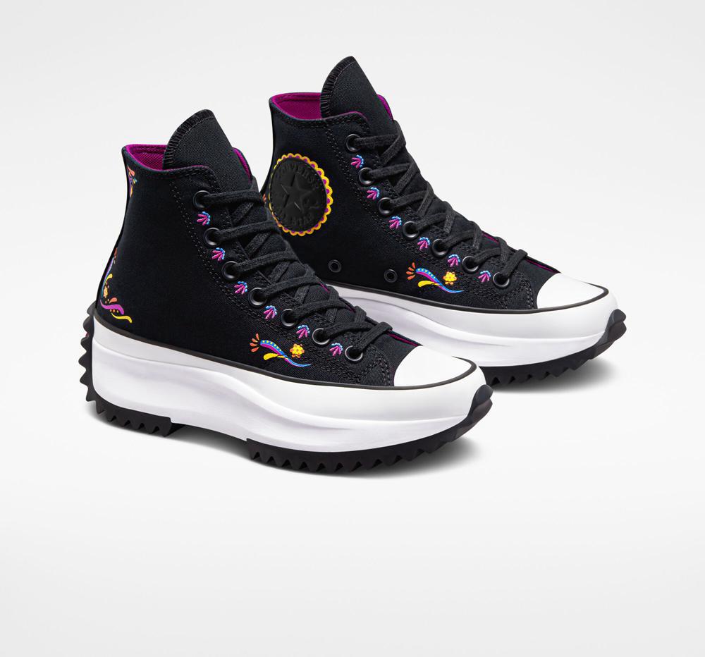 Black / Active Fuchsia / Amarillo Men's Converse Run Star Hike D%C3%Ada De Muertos Unisex High Top Platform Shoes  India |  MPEH-36791