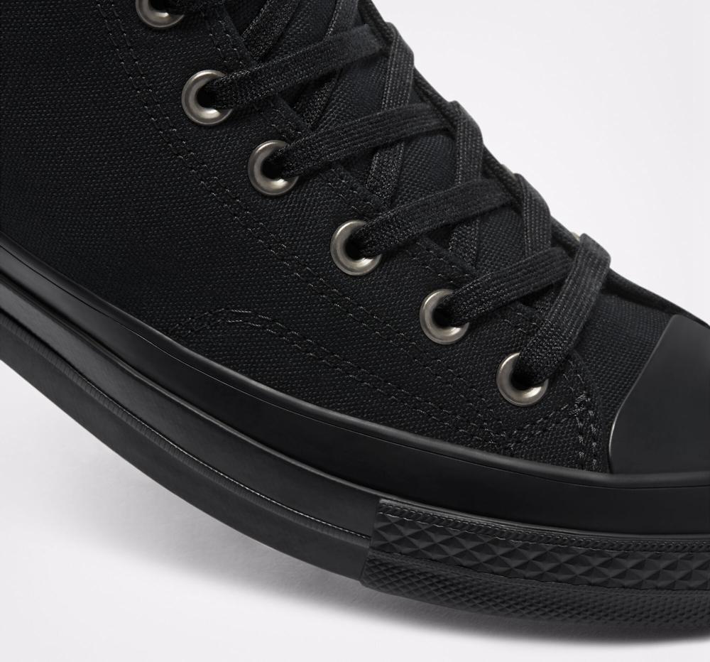 Black / Almost Black / Black Men's Converse Chuck 70 Vintage Canvas Unisex High Tops  India |  GZMW-45629