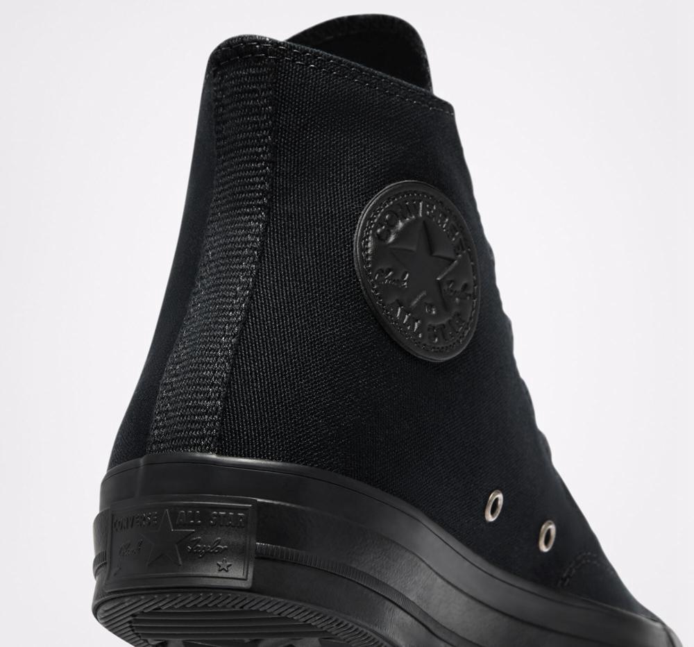 Black / Almost Black / Black Men's Converse Chuck 70 Vintage Canvas Unisex High Tops  India |  GZMW-45629