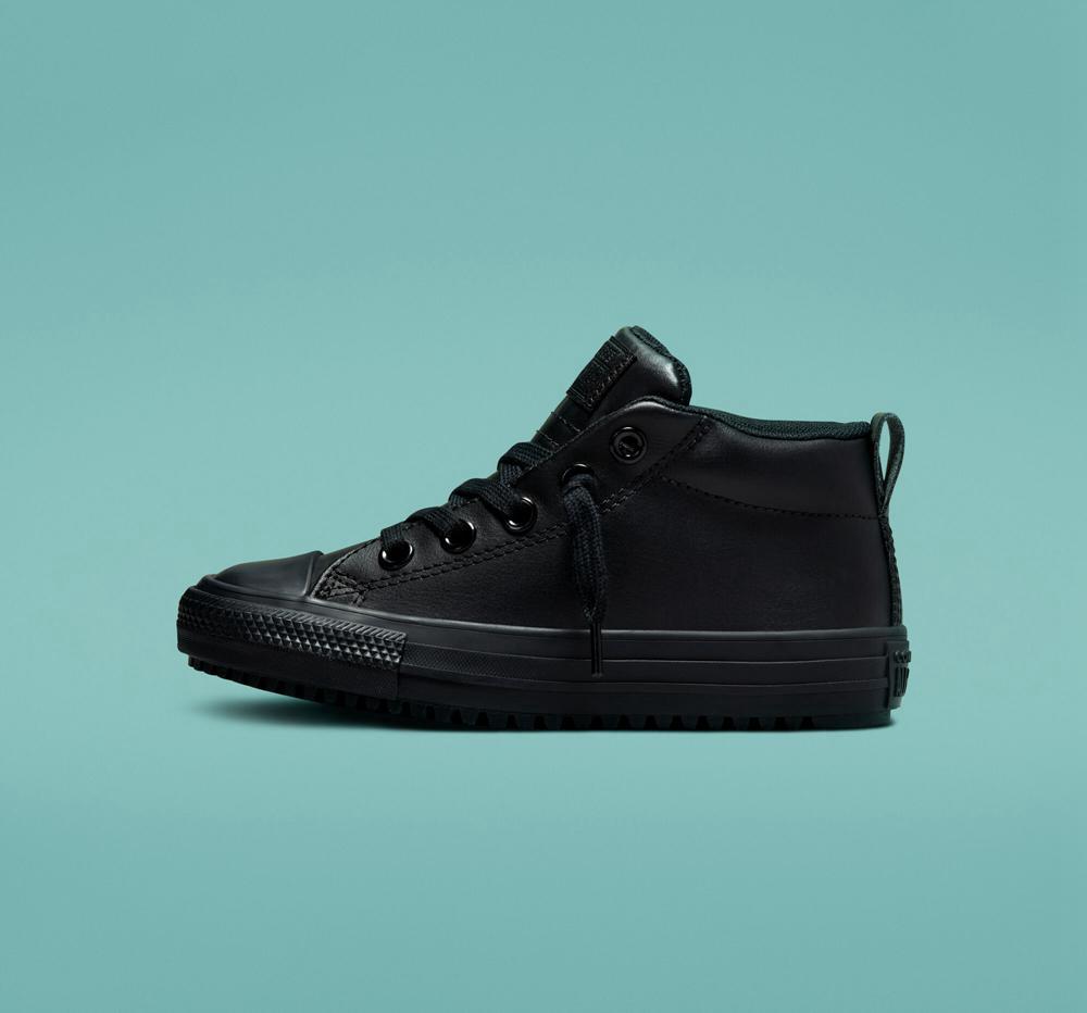 Black / Black / Black Boys' Converse Chuck Taylor All Star Counter Climate Street Boot Big Kids Mid Boots  India |  FGYC-50374