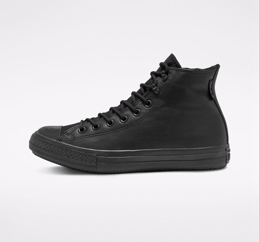 Black / Black / Black Men's Converse Chuck Taylor All Star Winter Gore Tex Unisex Boots  India |  TVYS-25380