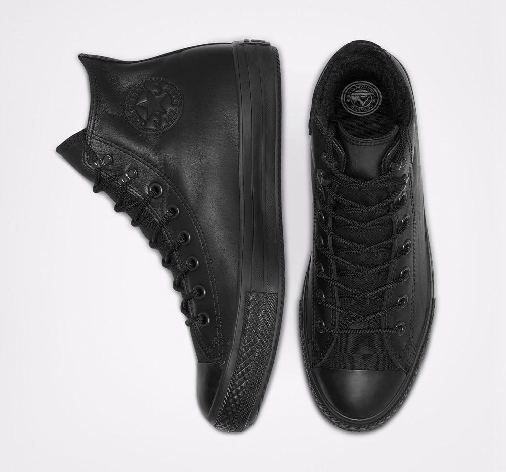 Black / Black / Black Men's Converse Chuck Taylor All Star Winter Gore Tex Unisex Boots  India |  TVYS-25380