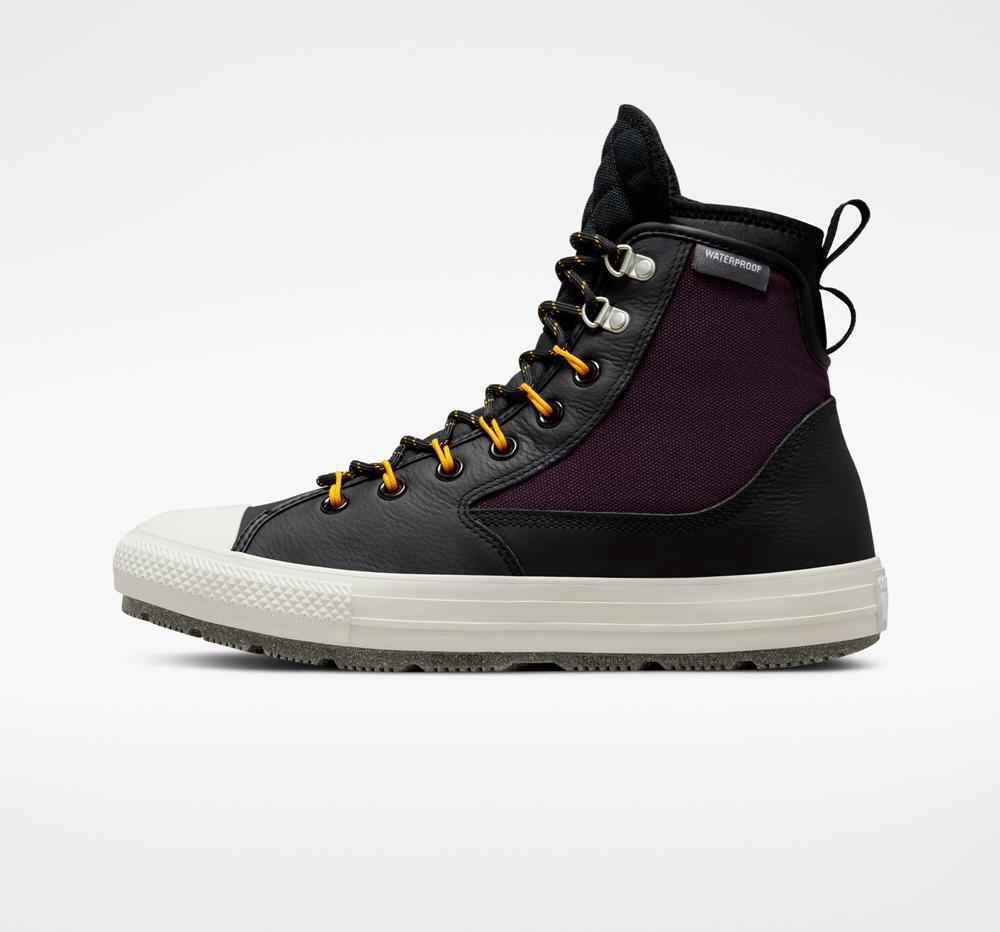 Black / Black Cherry Men's Converse Chuck Taylor All Star All Terrain Counter Climate Unisex High Tops  India |  HCLD-45198