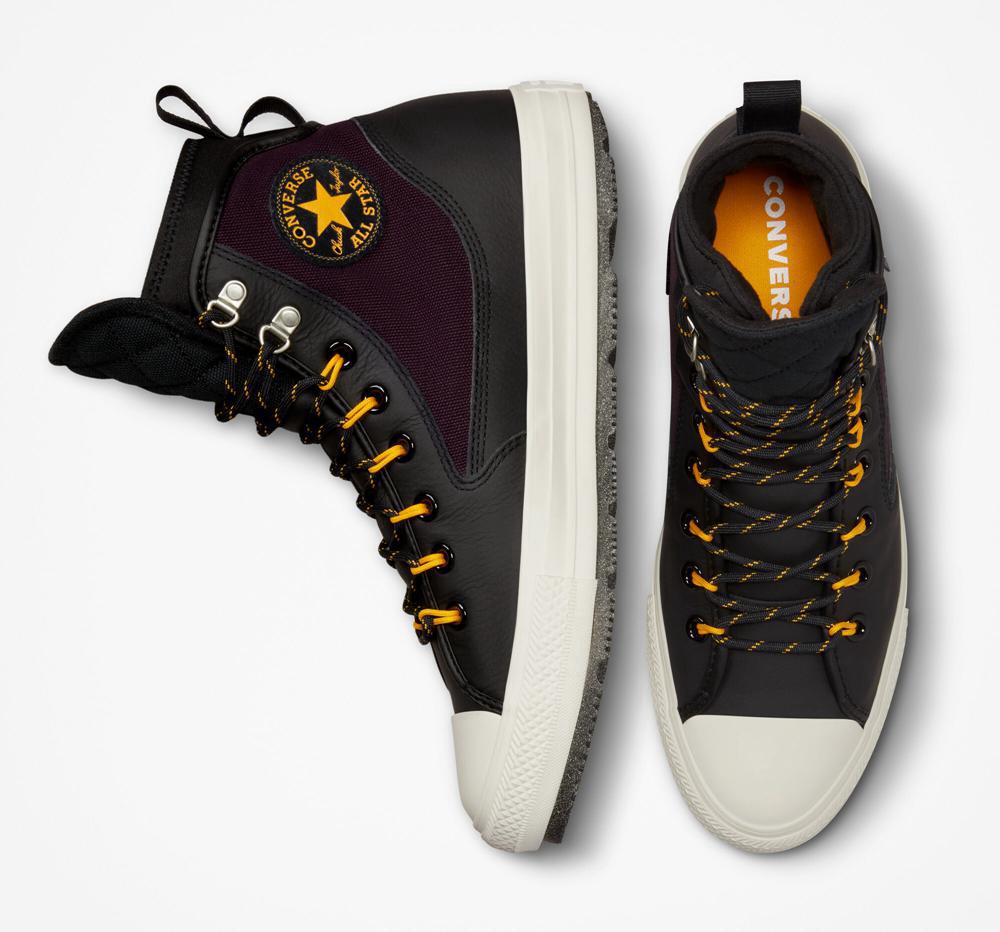 Black / Black Cherry Men's Converse Chuck Taylor All Star All Terrain Counter Climate Unisex High Tops  India |  HCLD-45198