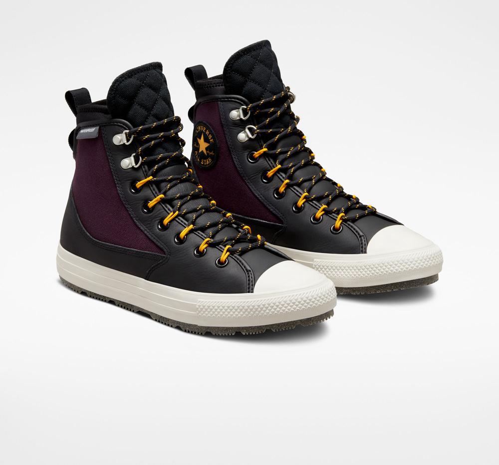 Black / Black Cherry Men's Converse Chuck Taylor All Star All Terrain Counter Climate Unisex High Tops  India |  HCLD-45198