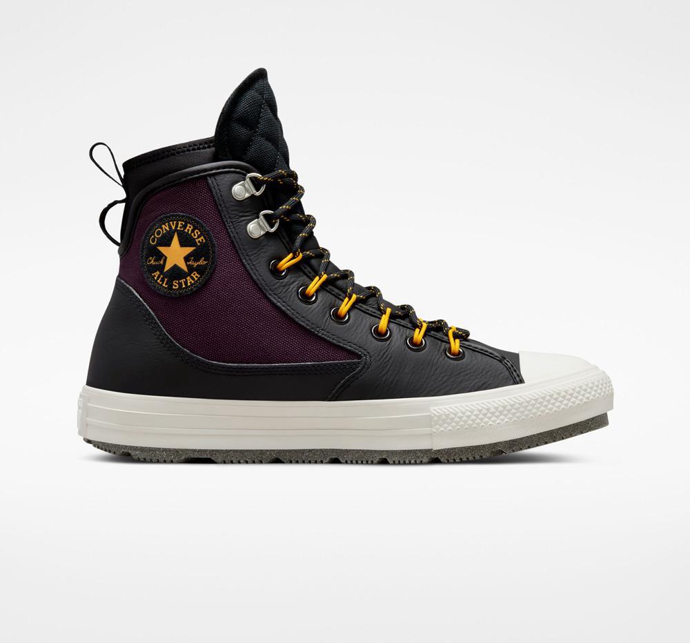 Black / Black Cherry Men\'s Converse Chuck Taylor All Star All Terrain Counter Climate Unisex High Tops  India |  HCLD-45198