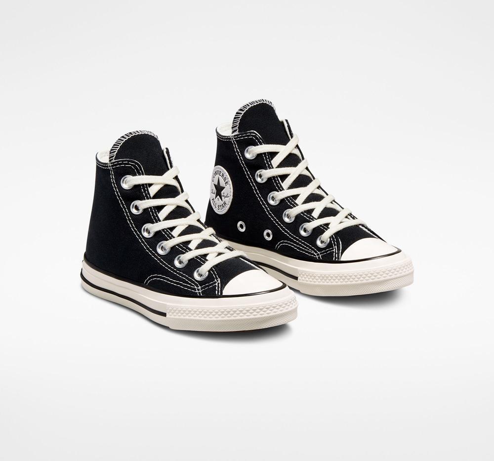 Black / Black / Egret Boys' Converse Chuck 70 Vintage Canvas Little Kids High Tops  India |  EDKS-98152