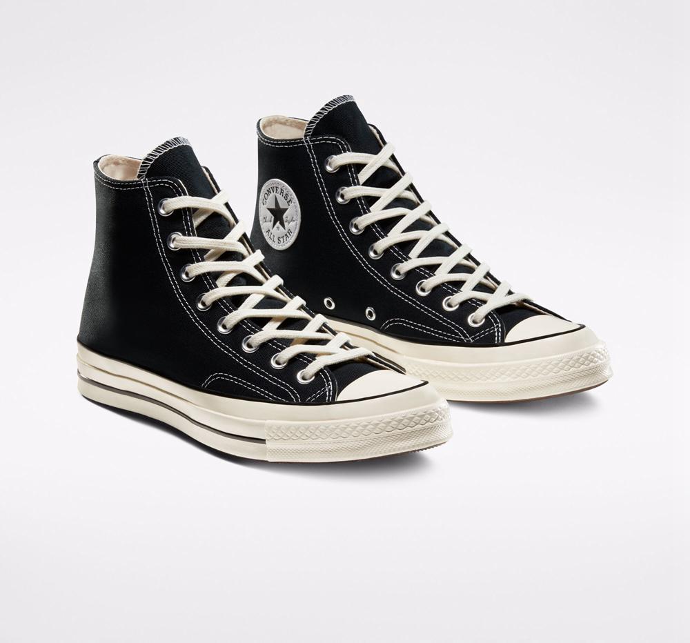 Black / Black / Egret Men's Converse Chuck 70 Vintage Canvas Unisex High Tops  India |  CMVP-56208