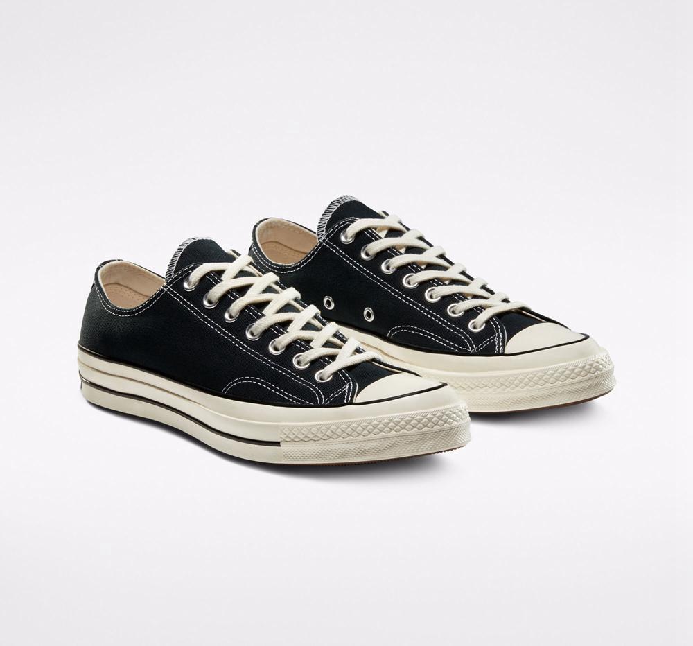 Black / Black / Egret Men's Converse Chuck 70 Vintage Canvas Unisex Low Tops  India |  YSVW-89623