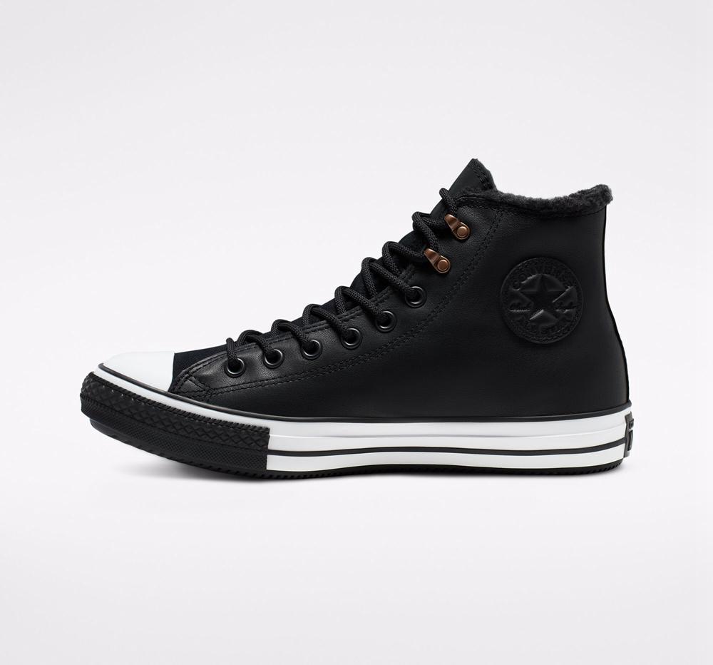 Black / Black / White Men's Converse Chuck Taylor All Star Winter Gore Tex Unisex Boots  India |  XJLG-16472