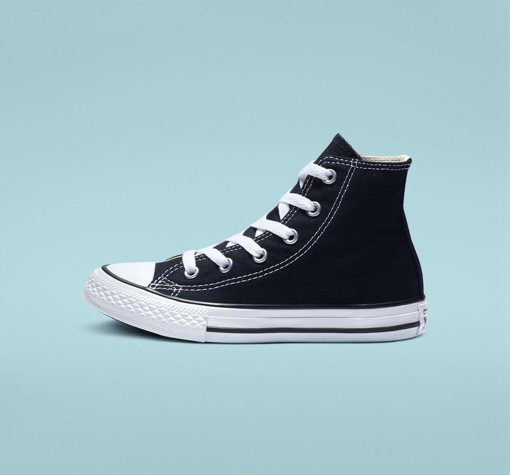 Black Boys' Converse Chuck Taylor All Star Classic Little Kids High Tops  India |  XKUV-19852