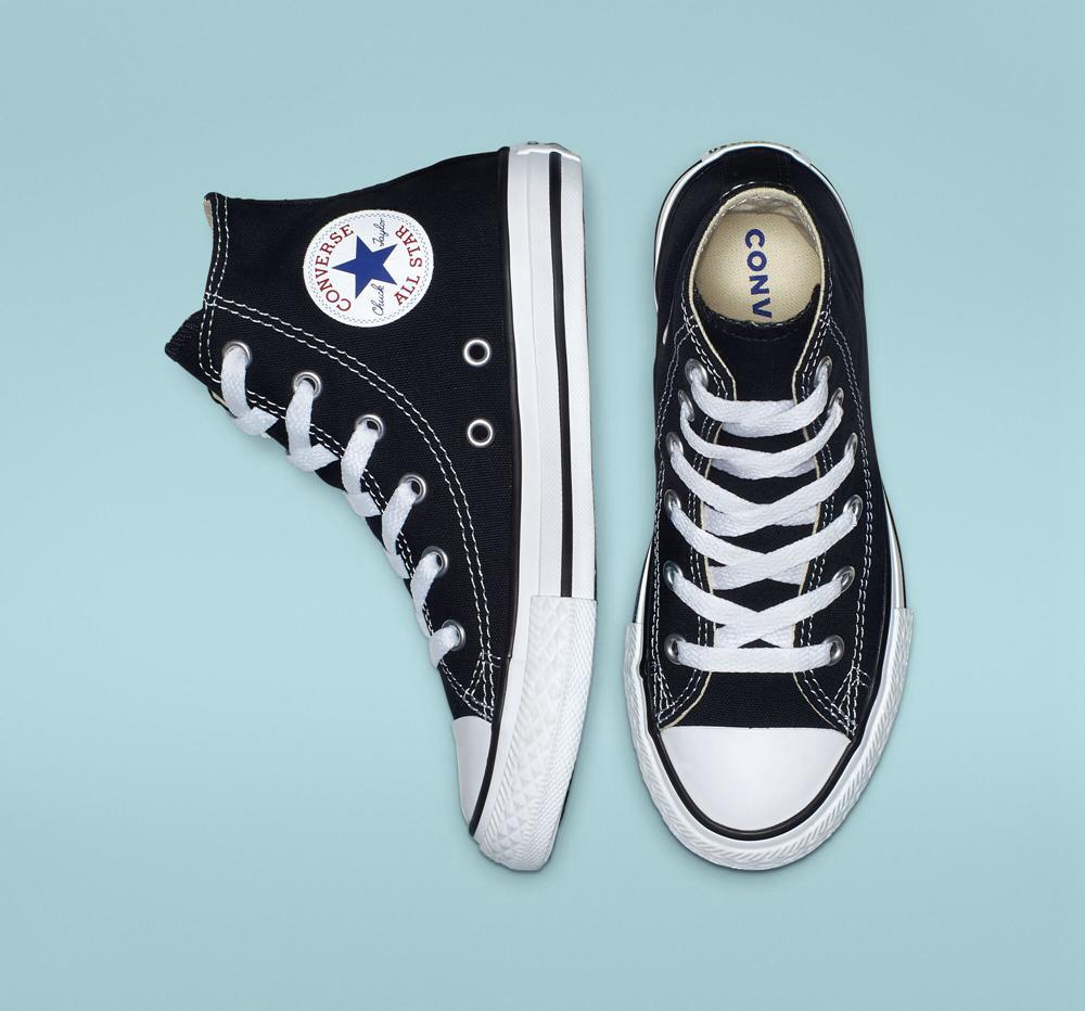 Black Boys' Converse Chuck Taylor All Star Classic Little Kids High Tops  India |  XKUV-19852