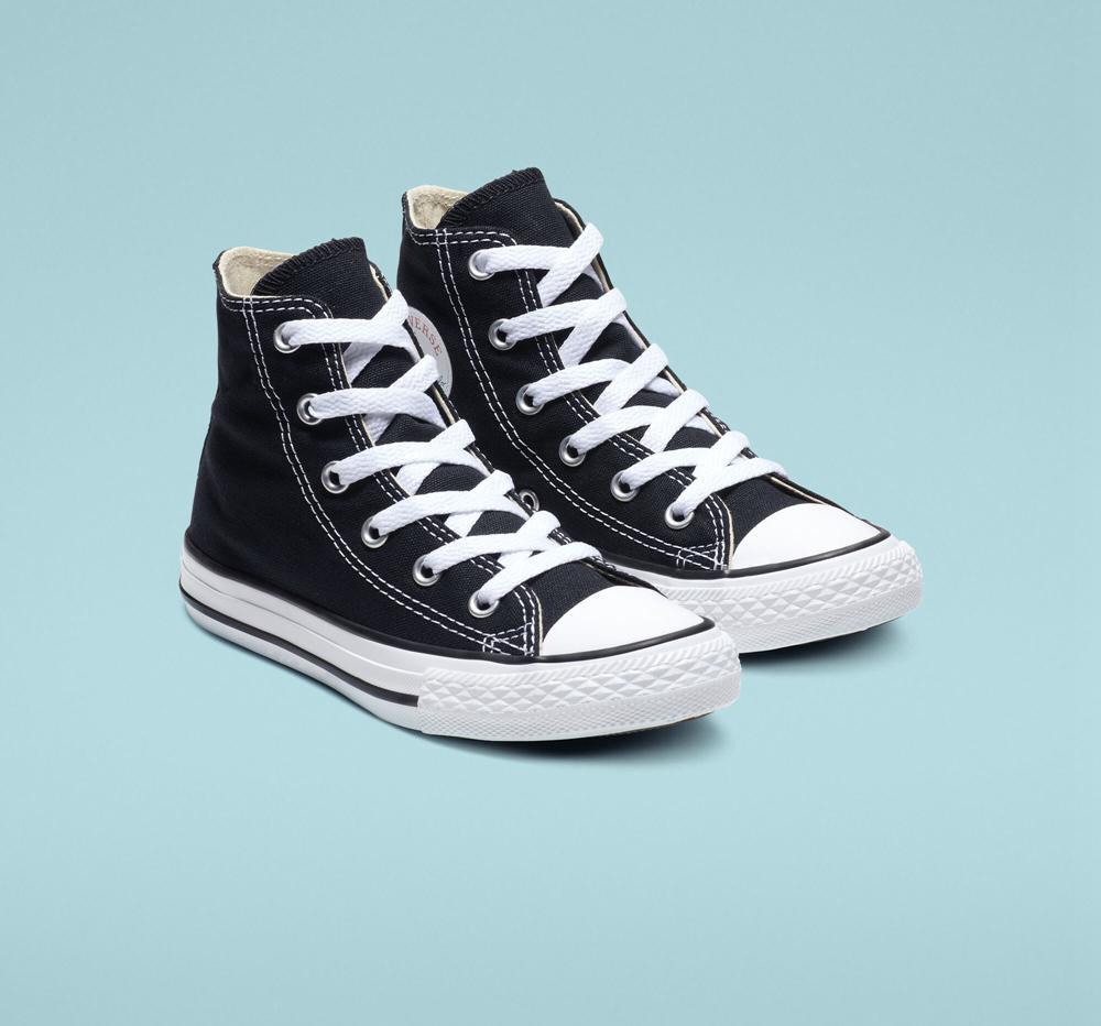 Black Boys' Converse Chuck Taylor All Star Classic Little Kids High Tops  India |  XKUV-19852