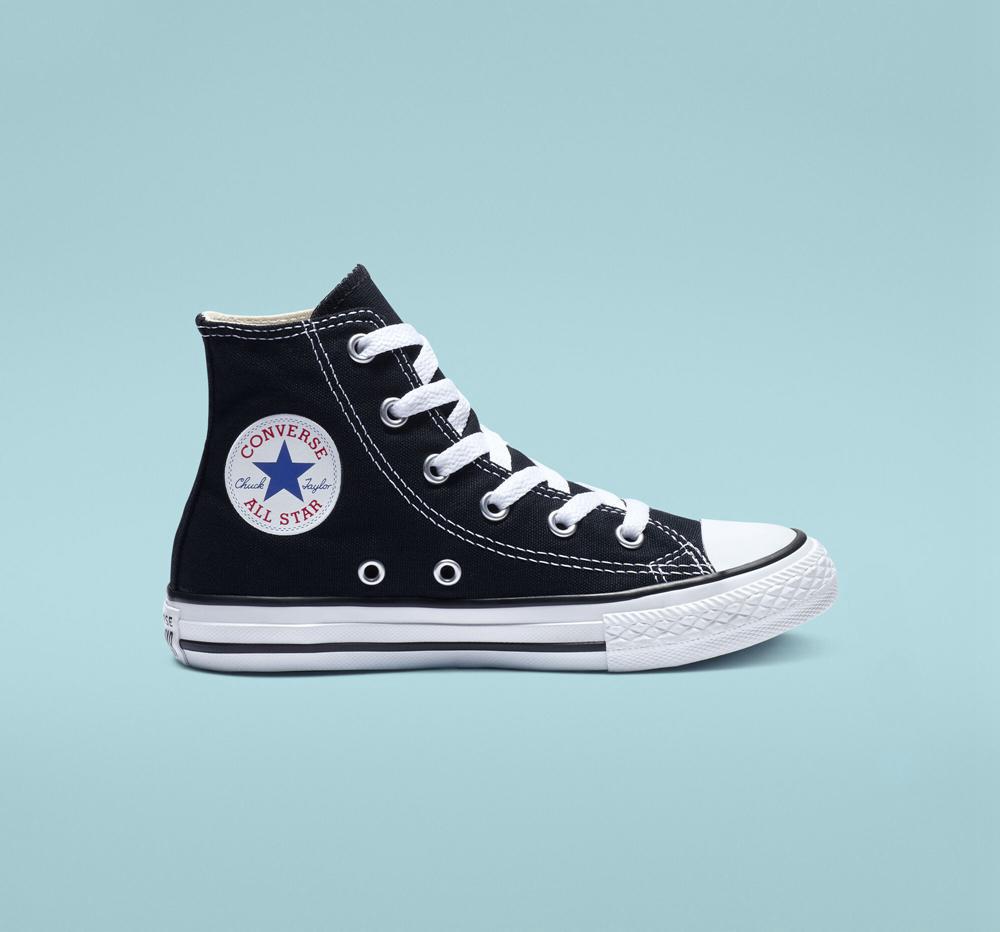 Black Boys\' Converse Chuck Taylor All Star Classic Little Kids High Tops  India |  XKUV-19852