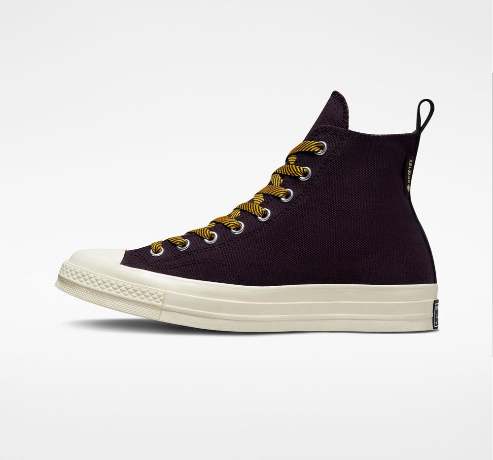 Black Cherry / Yellow / Egret Men's Converse Chuck 70 Counter Climate Gore Tex Unisex Boots  India |  AZDL-06148