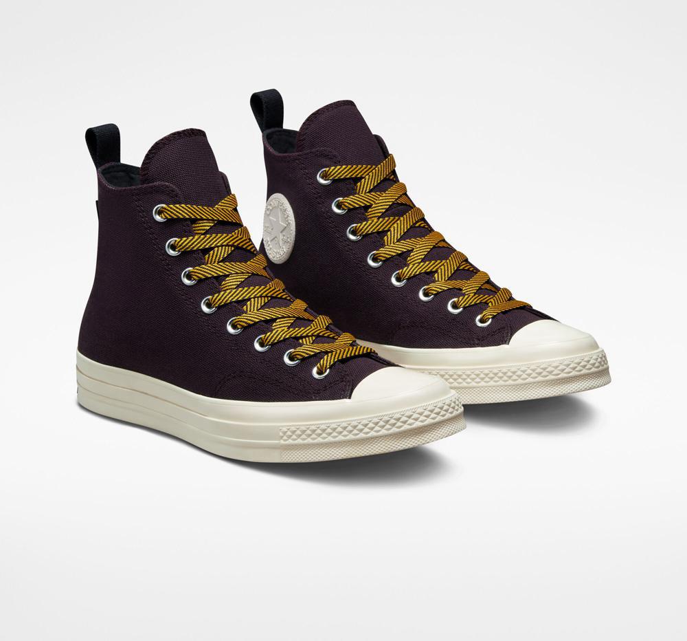 Black Cherry / Yellow / Egret Men's Converse Chuck 70 Counter Climate Gore Tex Unisex Boots  India |  AZDL-06148