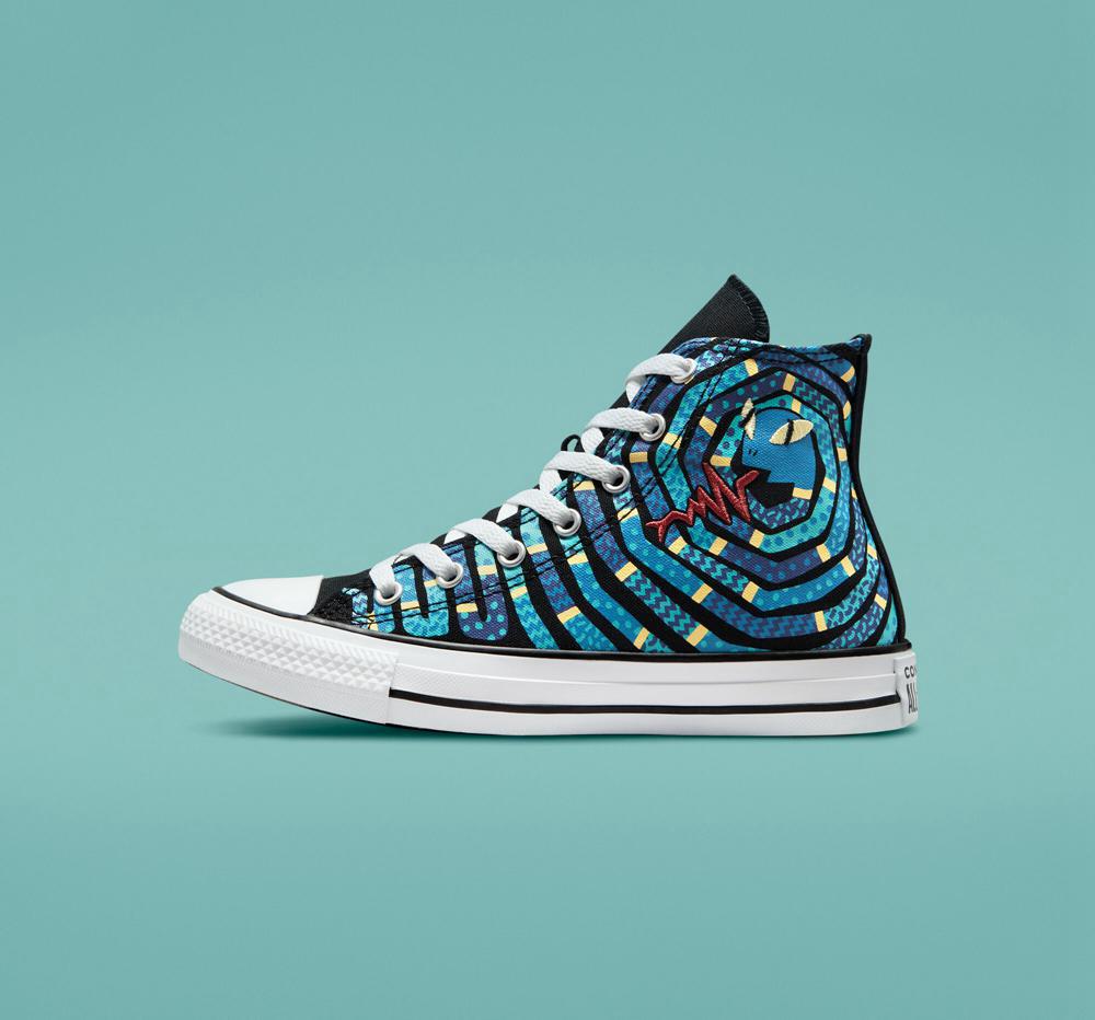 Black / Dk Purple Dust Boys' Converse Chuck Taylor All Star Snake Big Kids High Tops  India |  NJVW-86271