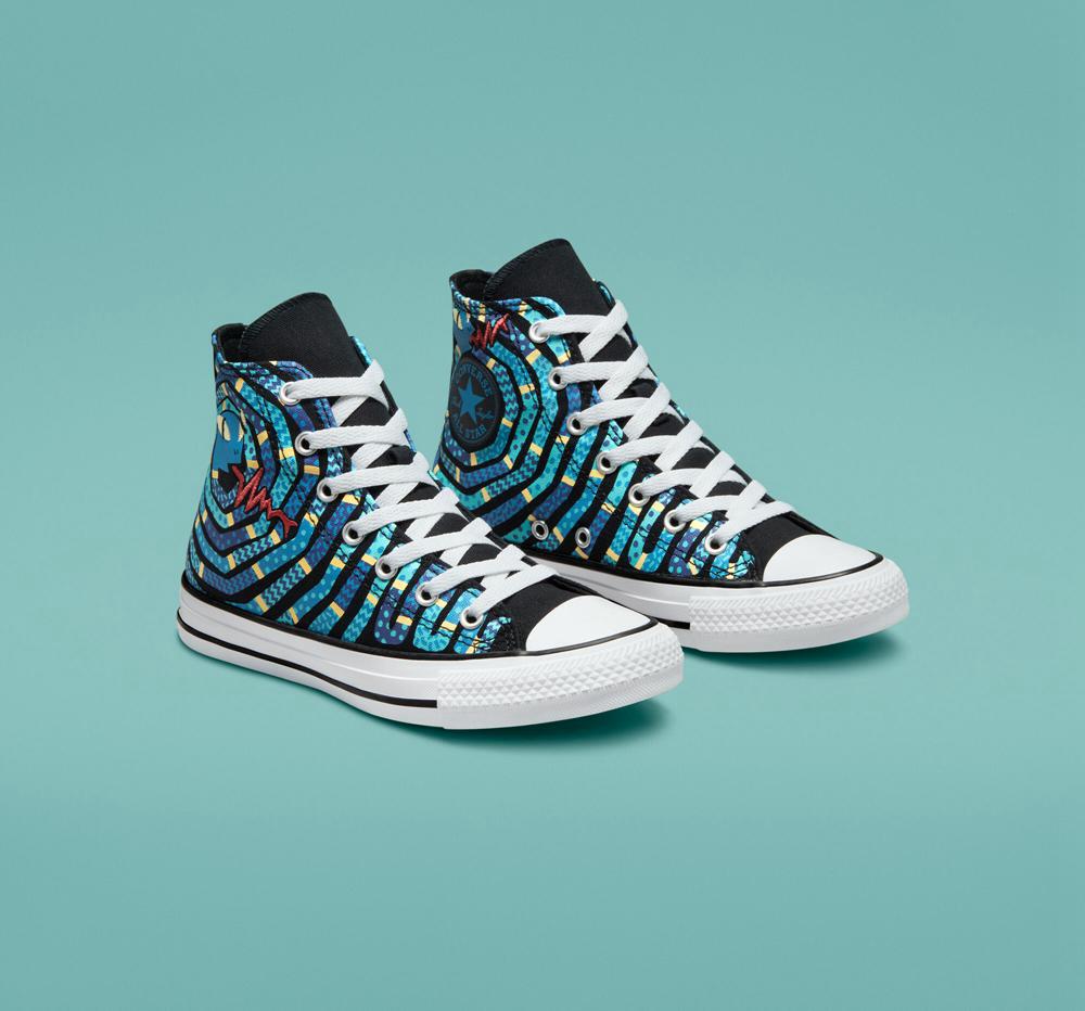 Black / Dk Purple Dust Boys' Converse Chuck Taylor All Star Snake Big Kids High Tops  India |  NJVW-86271