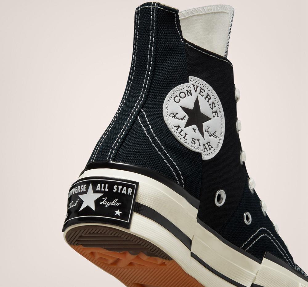 Black / Egret / Black Men's Converse Chuck 70 Plus Unisex High Tops  India |  YERT-14236