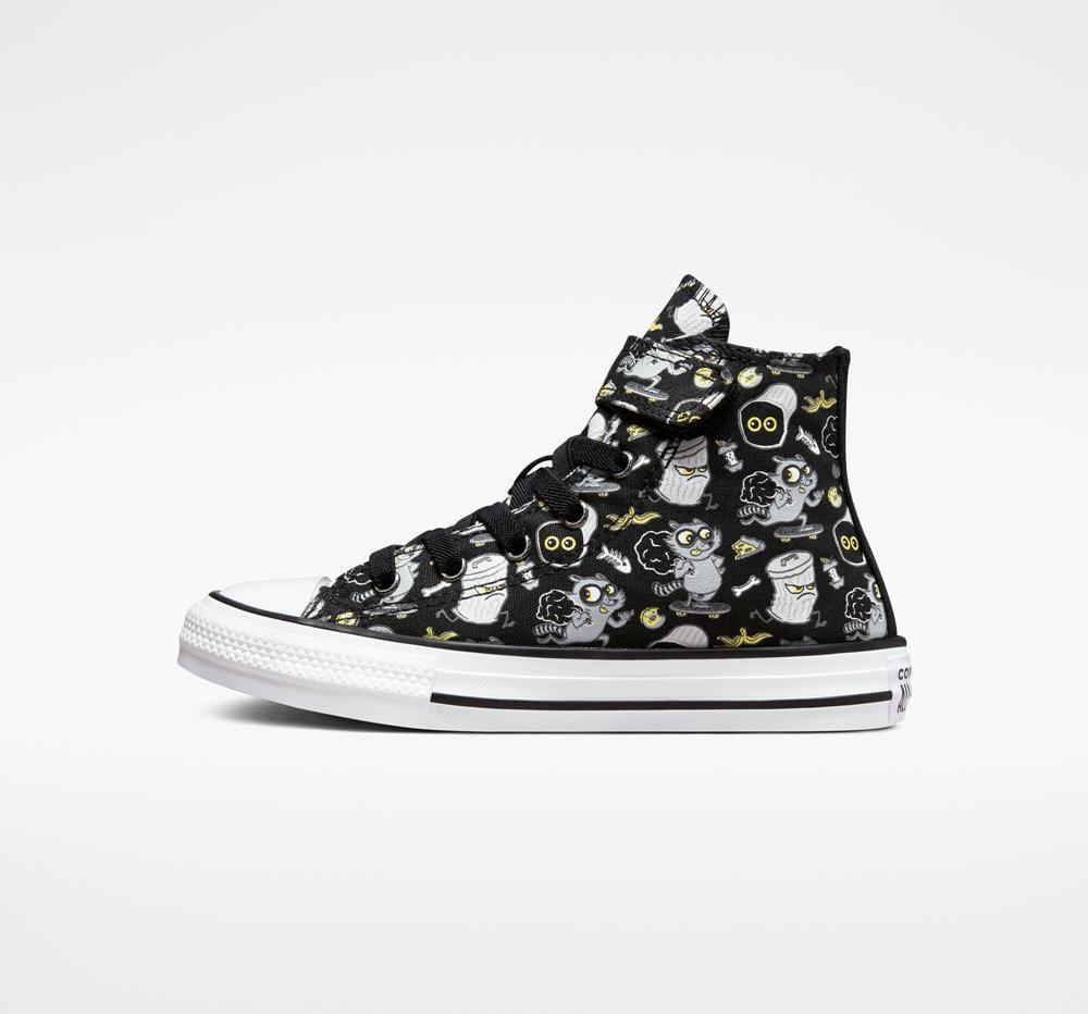 Black / Iron Grey / Ash Stone Girls' Converse Chuck Taylor All Star Easy On Raccoons Little Kids High Tops  India |  XNPW-05421