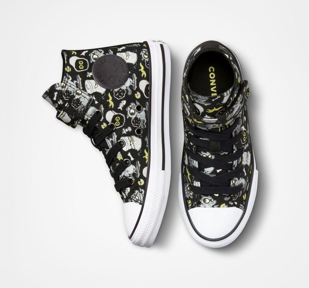 Black / Iron Grey / Ash Stone Girls' Converse Chuck Taylor All Star Easy On Raccoons Little Kids High Tops  India |  XNPW-05421