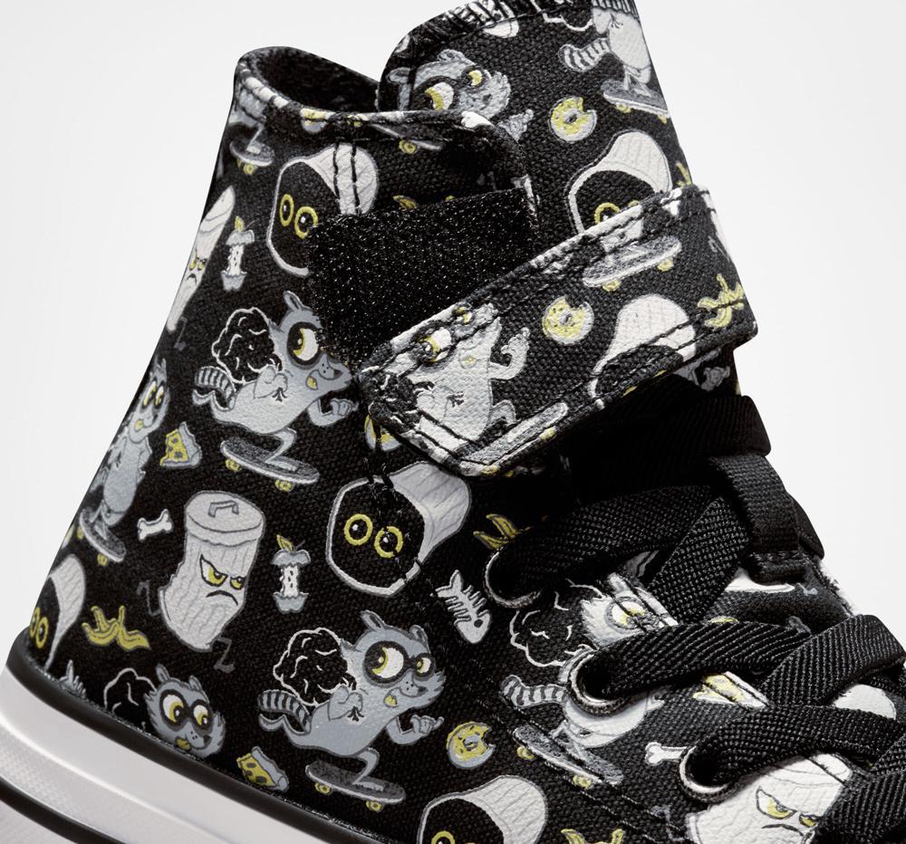 Black / Iron Grey / Ash Stone Girls' Converse Chuck Taylor All Star Easy On Raccoons Little Kids High Tops  India |  XNPW-05421