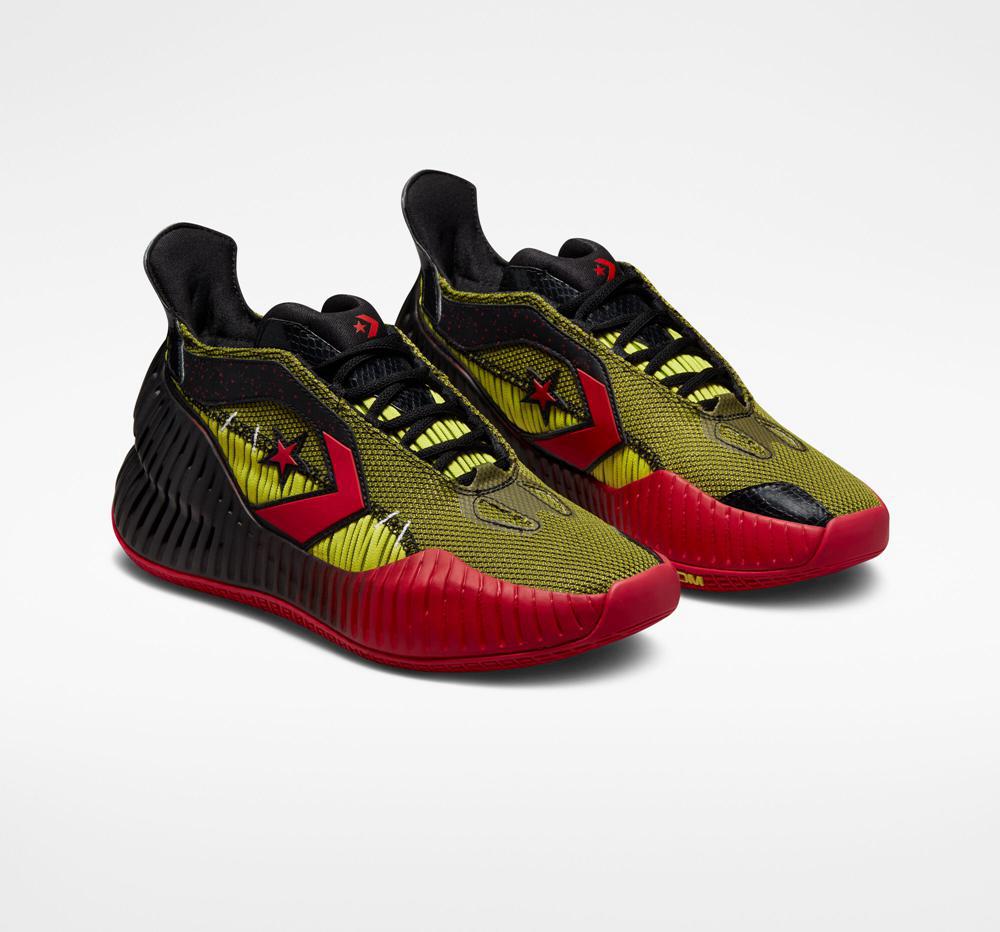 Black / Laser Lemon / Red Men's Converse All Star Bb Prototype Cx Monster Clash Basketball Low Tops  India |  PZSO-02453