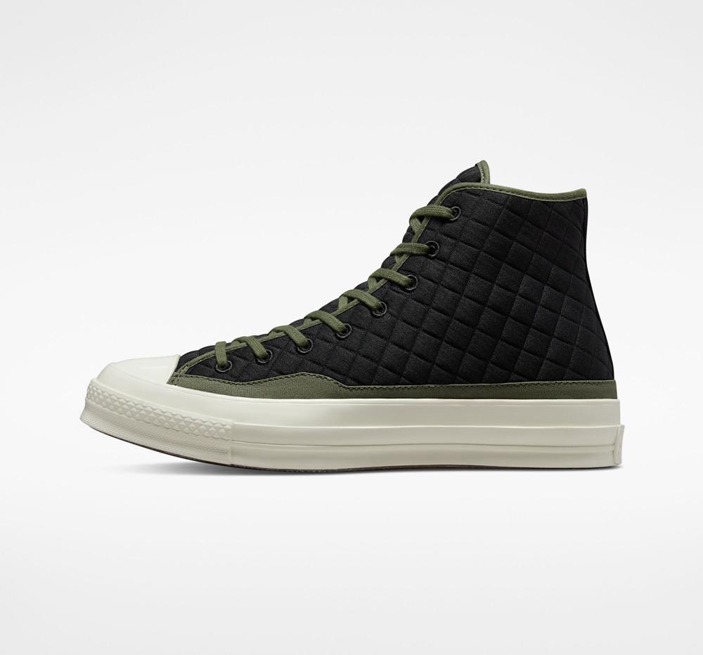 Black Men's Converse Chuck 70 Quilted Unisex High Tops  India |  YCZE-17956