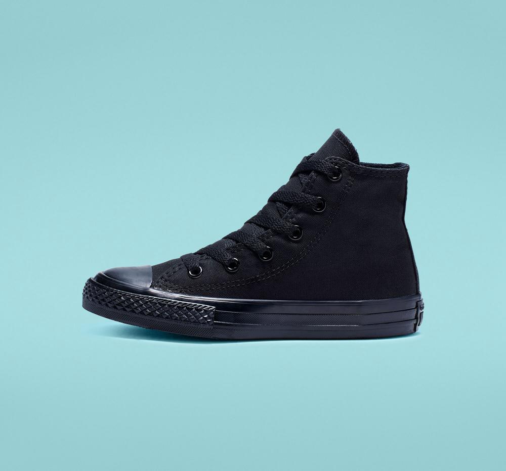 Black Monochrome Girls' Converse Chuck Taylor All Star Classic Little Kids High Tops  India |  ZGLB-59342