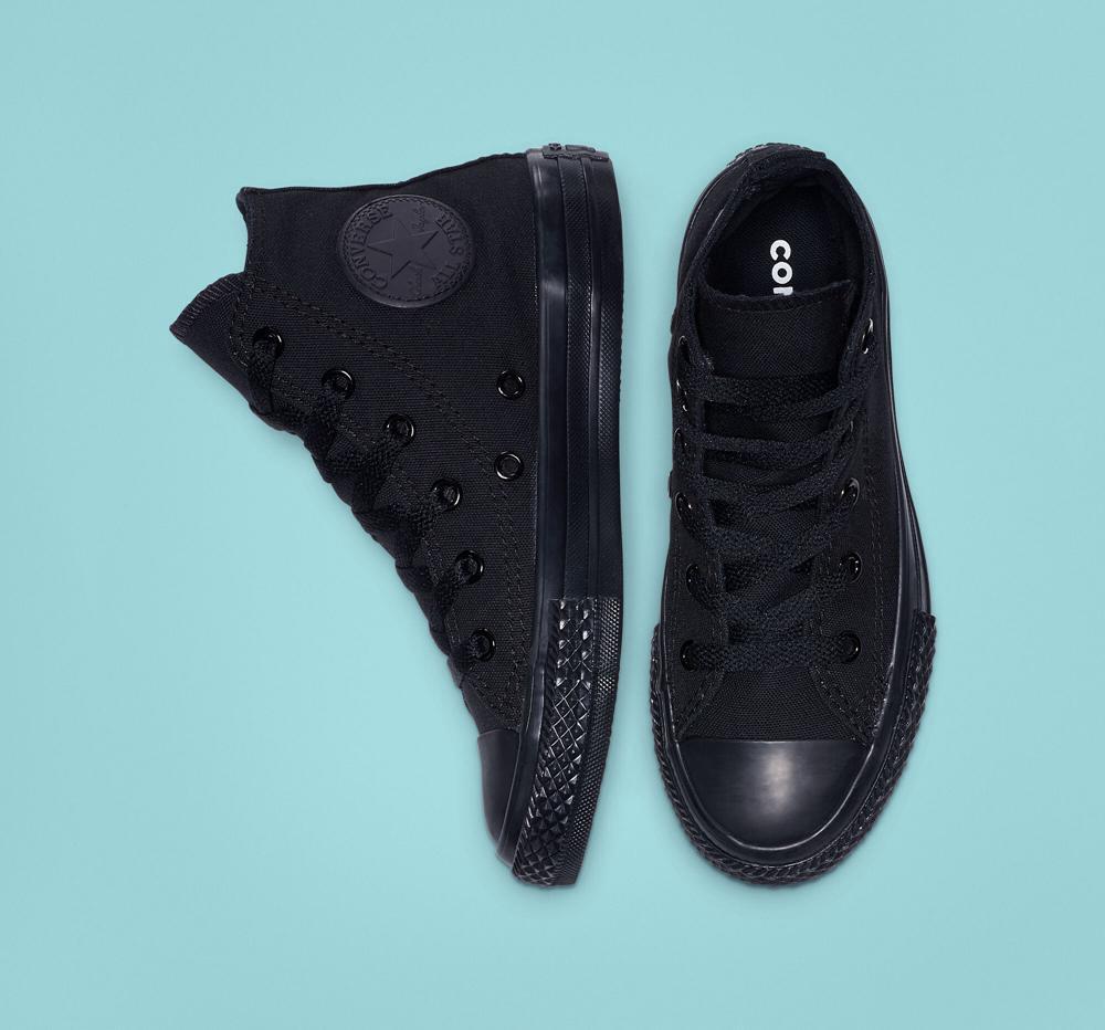 Black Monochrome Girls' Converse Chuck Taylor All Star Classic Little Kids High Tops  India |  ZGLB-59342