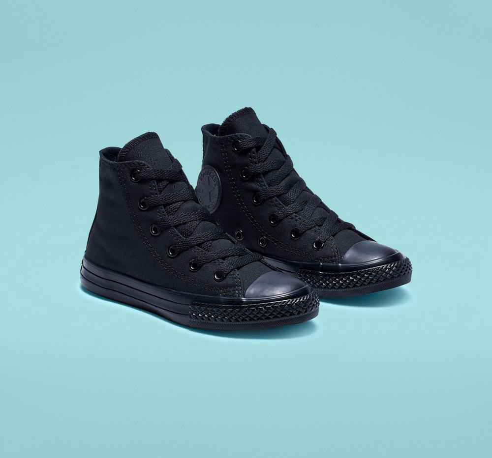 Black Monochrome Girls' Converse Chuck Taylor All Star Classic Little Kids High Tops  India |  ZGLB-59342