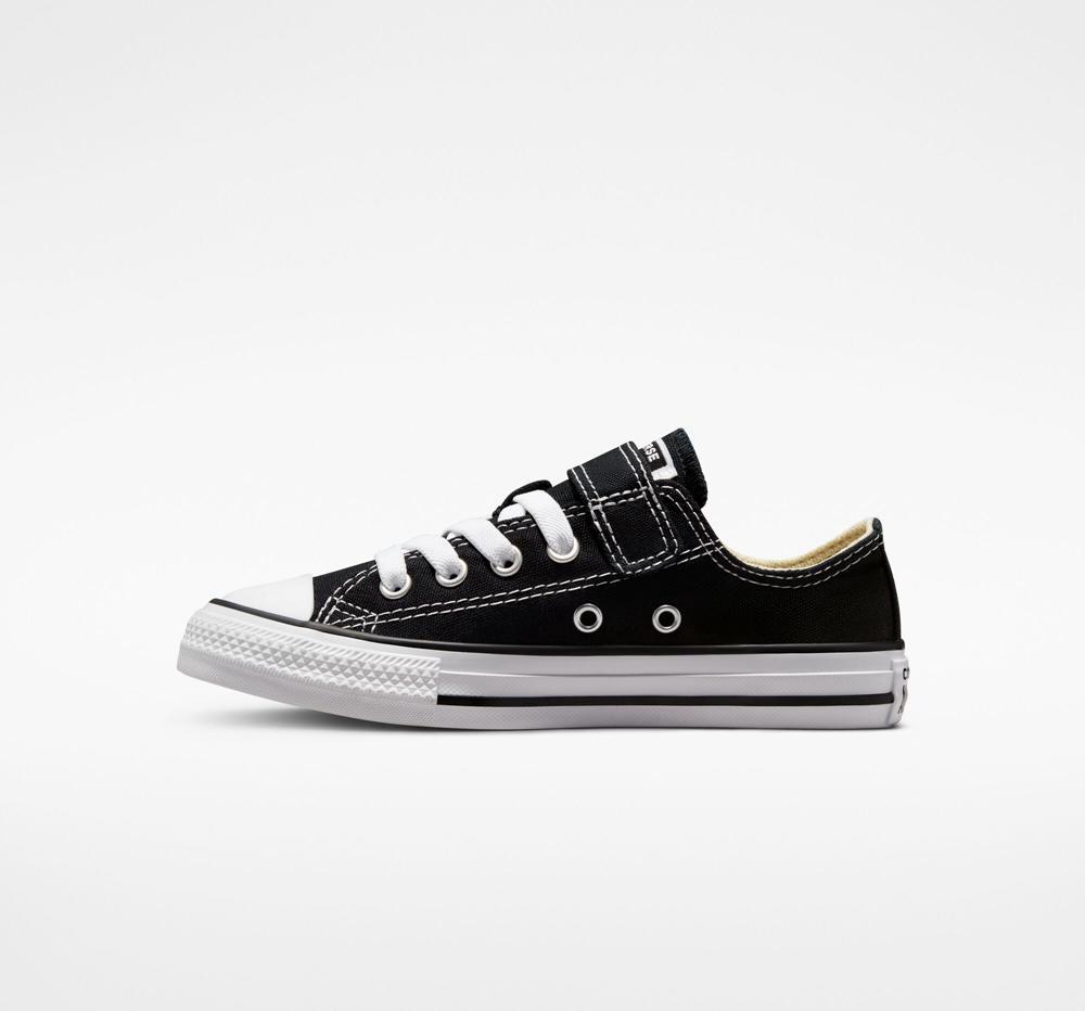 Black / Natural / White Girls' Converse Chuck Taylor All Star Easy On Little Kids Low Tops  India |  TDAP-07531