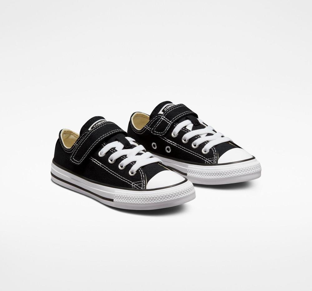 Black / Natural / White Girls' Converse Chuck Taylor All Star Easy On Little Kids Low Tops  India |  TDAP-07531