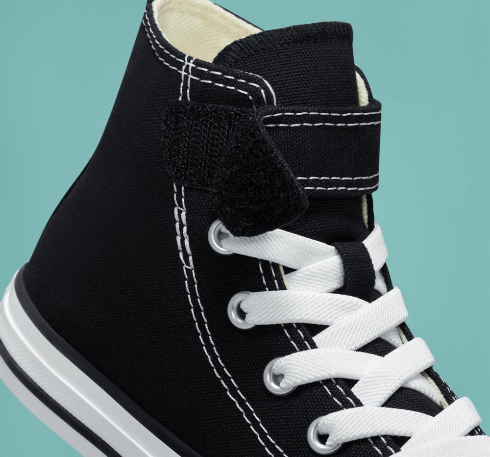 Black / Natural / White Girls' Converse Chuck Taylor All Star Easy On Little Kids High Tops  India |  YBIU-50146