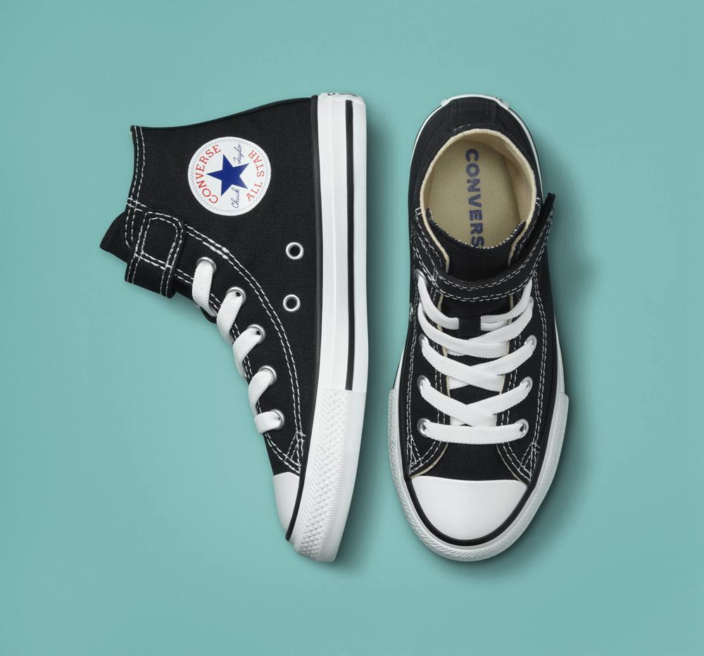 Black / Natural / White Girls' Converse Chuck Taylor All Star Easy On Little Kids High Tops  India |  YBIU-50146