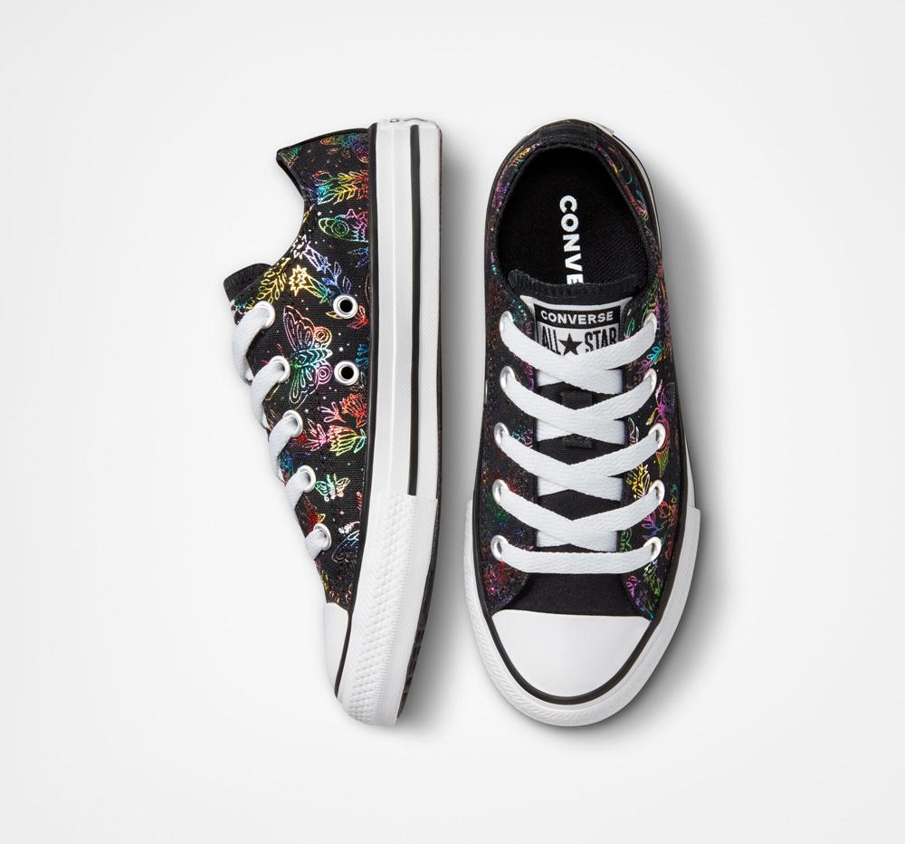 Black / Pink / Purple / Blue Girls' Converse Chuck Taylor All Star Butterfly Shine Little Kids Low Tops  India |  MIBG-62198