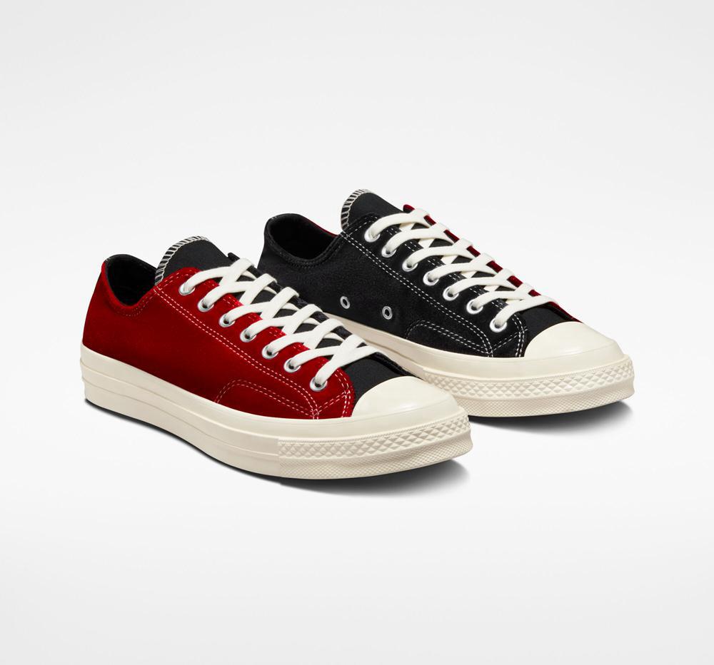 Black / Red / Egret Men's Converse Chuck 70 Beyond Retro Velvet Unisex Low Tops  India |  DTSZ-61872