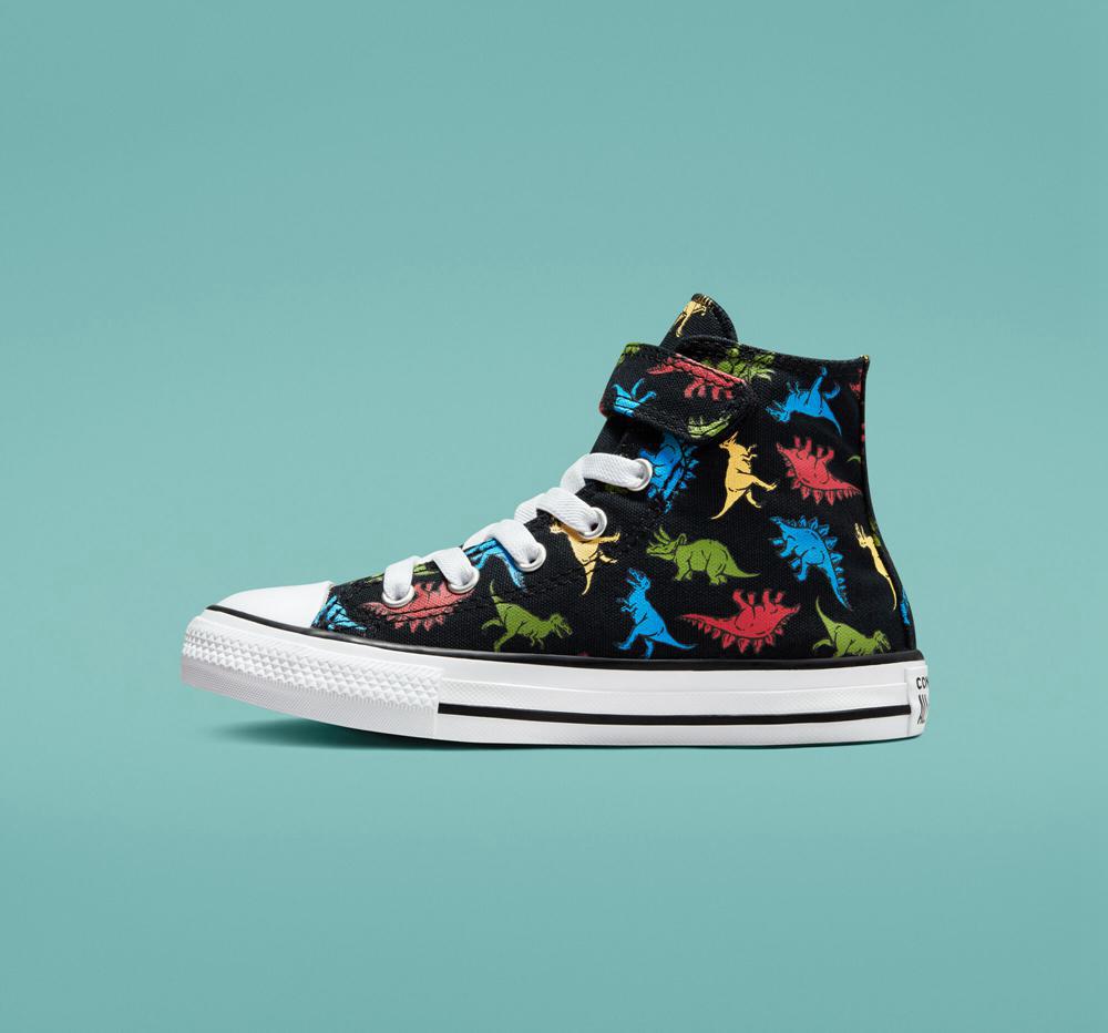 Black / Soft Red / Baltic Blue Boys' Converse Chuck Taylor All Star Easy On Dinosaurs Little Kids High Tops  India |  RSYP-05867