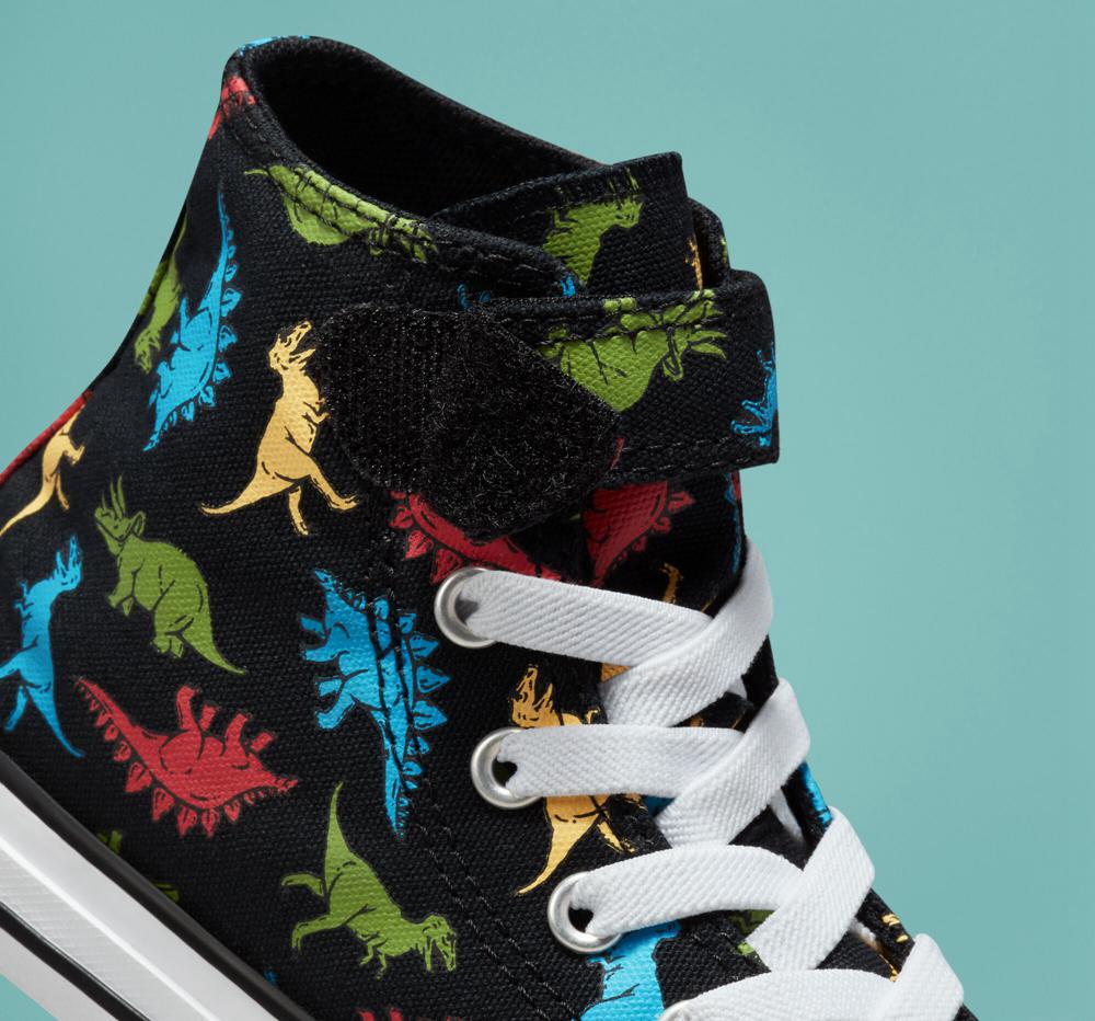 Black / Soft Red / Baltic Blue Boys' Converse Chuck Taylor All Star Easy On Dinosaurs Little Kids High Tops  India |  RSYP-05867