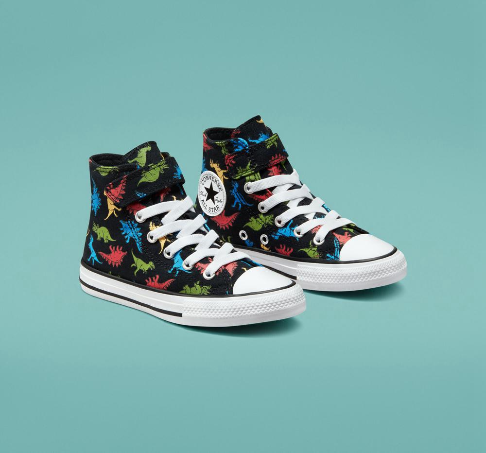 Black / Soft Red / Baltic Blue Boys' Converse Chuck Taylor All Star Easy On Dinosaurs Little Kids High Tops  India |  RSYP-05867