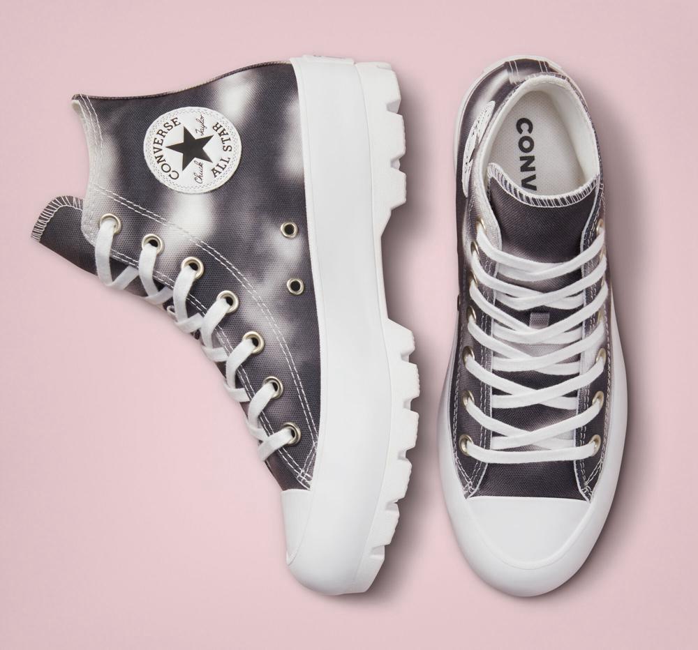 Black Storm Wind / White / Storm Wind Women's Converse Muted Cloud Wash Lugged Chuck Taylor All Star High Tops  India |  EFVY-95712