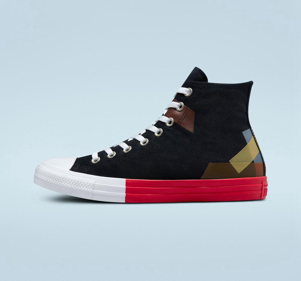 Black / University Red / White Men's Converse Chuck Taylor All Star Space Racer Unisex High Tops  India |  PNXI-48172