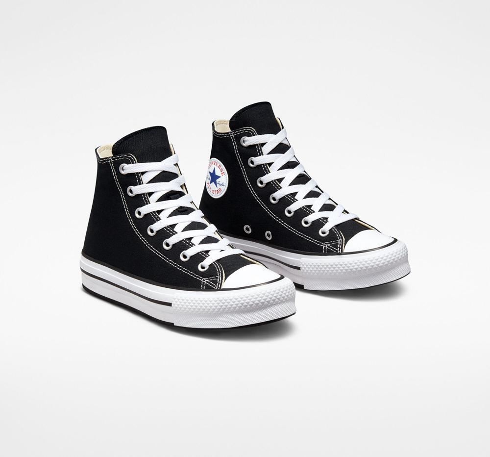 Black / White / Black Girls' Converse Chuck Taylor All Star Lift Platform Big Kids High Tops  India |  LSIC-48379