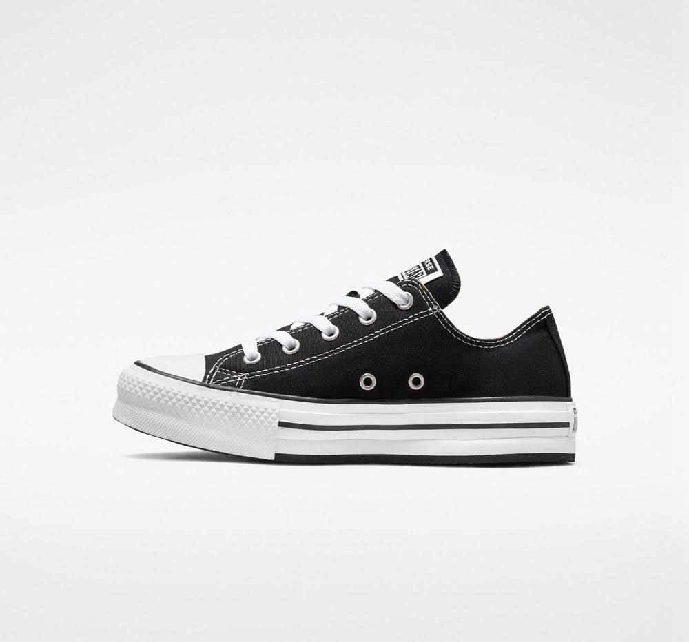 Black / White / Black Girls' Converse Chuck Taylor All Star Lift Platform Big Kids Low Tops  India |  VCNA-90627