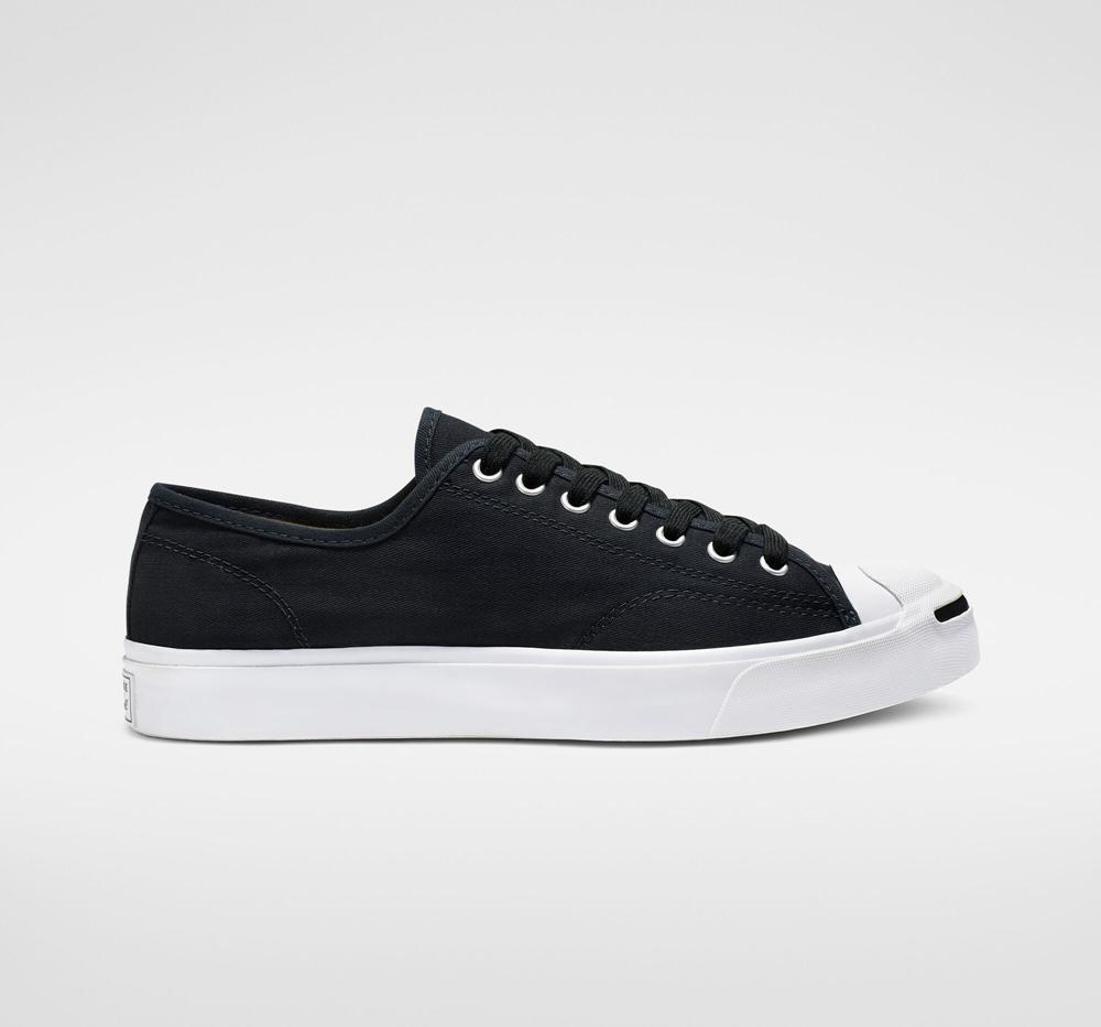 Black / White / Black Men\'s Converse Jack Purcell Canvas Unisex Low Tops  India |  PVRH-71642