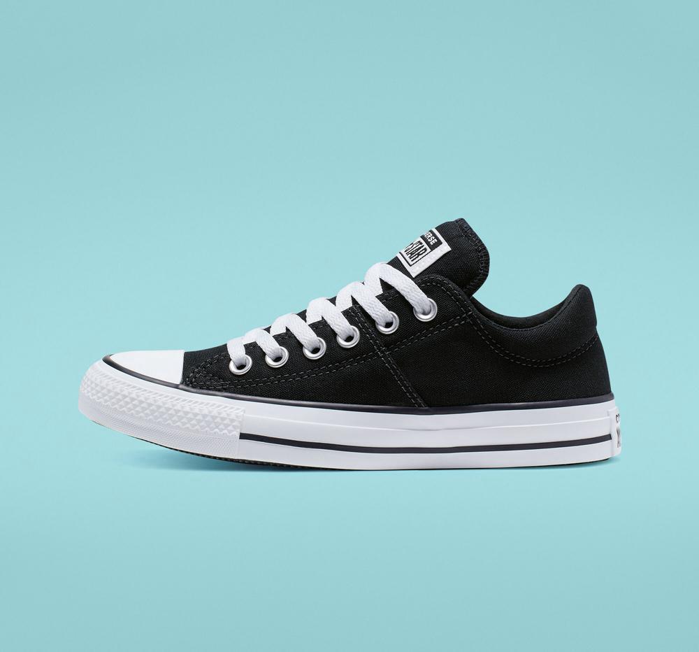 Black / White / Black Women's Converse Chuck Taylor All Star Madison Low Tops  India |  KHOT-03894