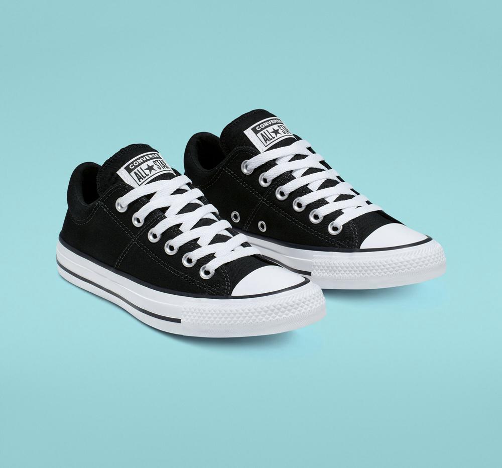 Black / White / Black Women's Converse Chuck Taylor All Star Madison Low Tops  India |  KHOT-03894