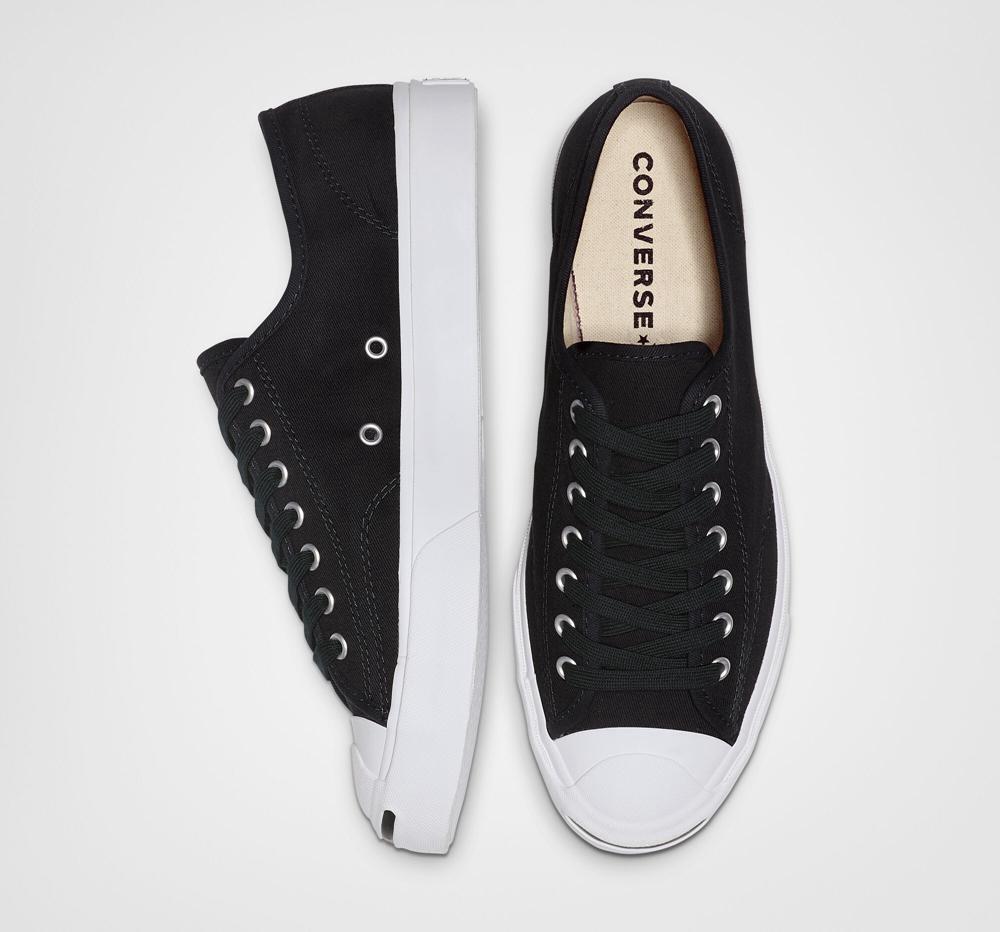 Black / White / Black Women's Converse Jack Purcell Canvas Unisex Low Tops  India |  KBTF-98260