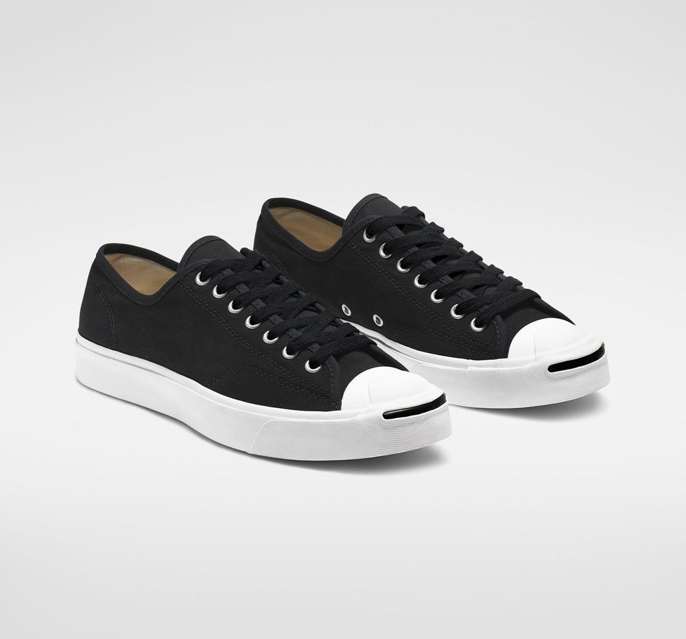 Black / White / Black Women's Converse Jack Purcell Canvas Unisex Low Tops  India |  KBTF-98260